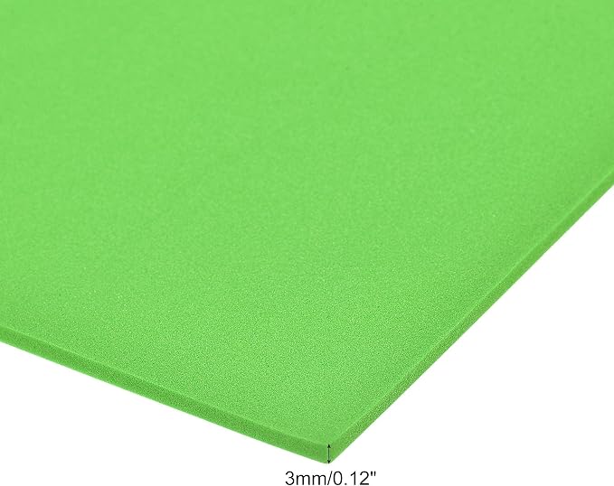 uxcell Green EVA Foam Sheets 10 x 10 Inch 3mm Thickness - Image 3