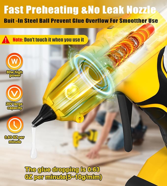 Hot Glue Gun Cordless – Craft Glue Guns, Compatible - Image 3