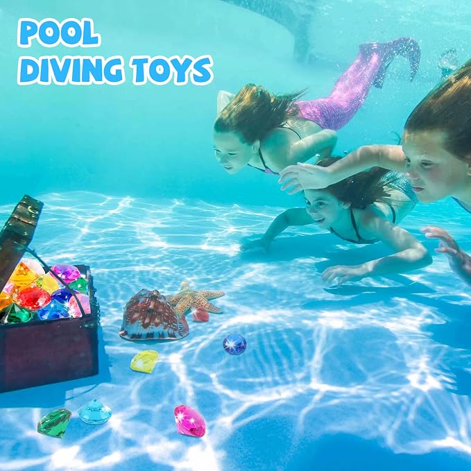 Niceup 26pcs Large Diving Gems Fake Plastic Gemstones Diamond Toys - Image 5