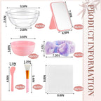 Teenyyou 6 Set Tie Dye Pink Spa Party Supplies - Image 2