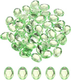 MECCANIXITY 50Pcs Acrylic Oval Gems 13x18 mm Flat Back Artificial Rhinestones by MECCANIXITY