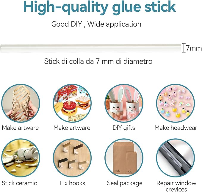 Cordless Hot Glue Gun 20W, Quick Heat Glue Gun & 30-Stick Glue Stick Set - Image 4