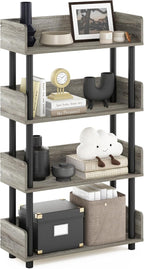 Furinno TURN-N-TUBE 4-Tier Display Shelf, Storage Shelves, Book Shelf, Open by Furinno-FitsYourSpaceFitsYourBudget