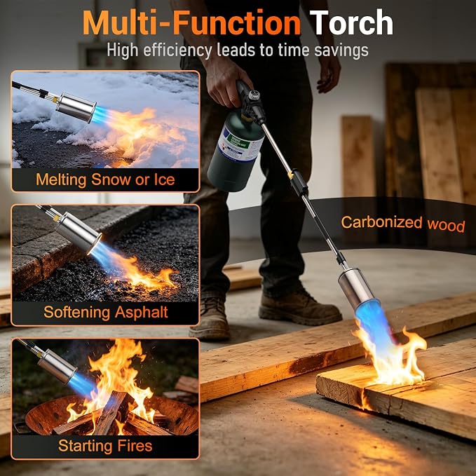 Sondiko Propane Torch Weed Burner, High Output Weed Torch Flamethrower - Image 7