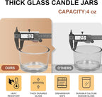 SHOWIN Thick Candle Jars for Making Candles 16 Pcs, 4 OZ Empty Jars - Image 2