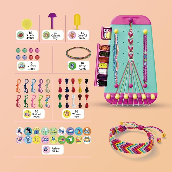 Arts and Crafts for Kids Age 8-12 Friendship Bracelet Making Kit for Girls - Image 4