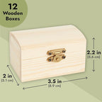 Bright Creations Baby Shower Decorations Mini Unfinished Wooden Treasure Boxes - Image 3