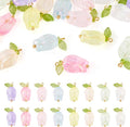 FASHEWELRY 16Pcs Glass Tulip Flower Charms Colorful Tulip by FASHEWELRY
