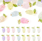 FASHEWELRY 16Pcs Glass Tulip Flower Charms Colorful Tulip by FASHEWELRY