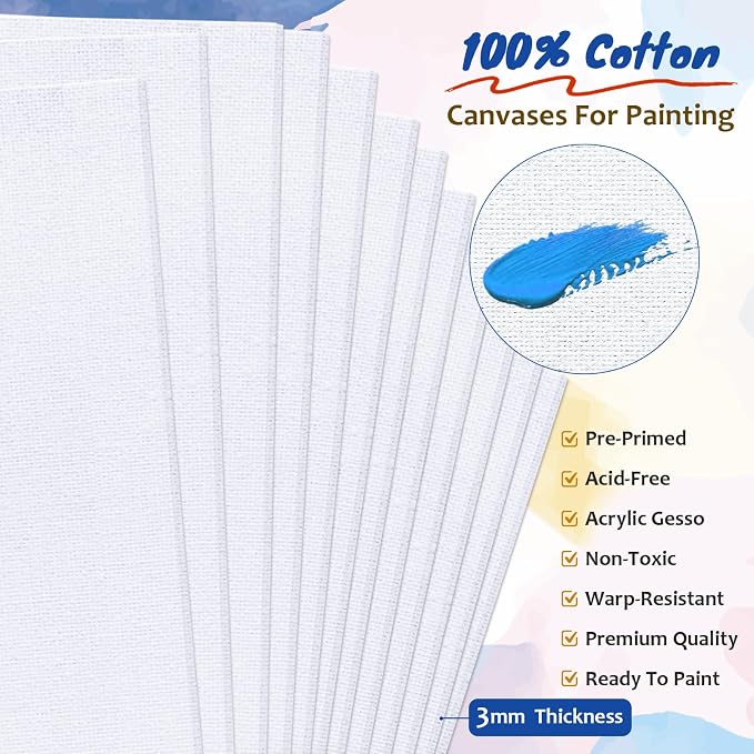 Halobios 12-Pack 9x12 inch Canvas Boards - Image 2