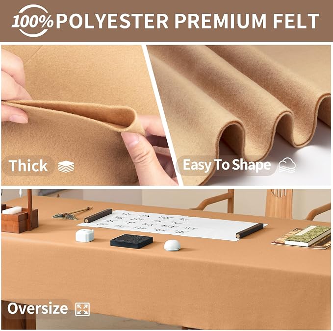 Tan Felt Fabric Sheet 108" X 36", 1.4mm Thick Large Soft Durable Flexible Craft - Image 5