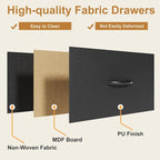 AFLUI Triple Bookshelf with 3 Fabric Drawers, 4-Tier Book Shelf and 10 Display - Image 4