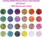 EuTengHao 9600pcs Tube Beads Kit Glass Bugle Seed Beads Small Craft Beads - Image 2