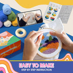 yuegool 6PCS Landscapes Punch Needle Coasters Kit, Easy DIY Punch Needle - Image 4