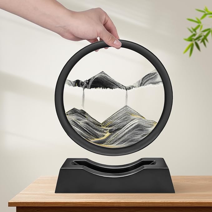 Wai Danie Moving Sand Art Picture 3D Hourglass Deep Sea Sandscape Liquid Motion - Image 3