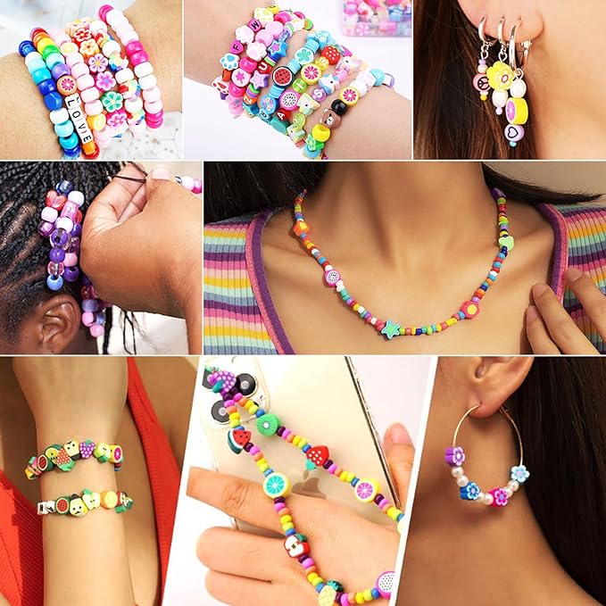2480pcs Sports Ball Polymer Clay Beads Charms - Image 6