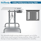 Studio Designs Folding Multipurpose Sewing & Craft Table w/ Machine Shelf - Image 6