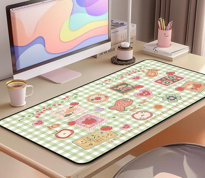 Mouse Pad Cute, Retro Gaming Desk Mats, Large Mousepad Laptop Keyboard Mouse Mat - Image 5