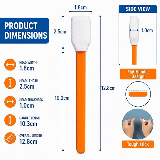 CARGEN 100PCS 5.09" Foam Cleaning Swabs - Image 2