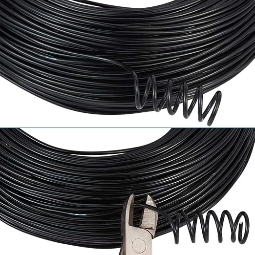 Fashewelry 328 Feet 15 Gauge Aluminum Wire Black Bendable Metal Craft Wire - Image 4