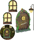 Miniature Fairy Garden Accessories: Glow in The Dark Fairy Door and Windows by Jauay