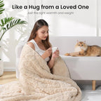 Drewin Fleece Weighted Blanket for Adults, Dual Sided Cozy Soft Sherpa Bed - Image 4