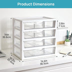Vtopmart Clear Plastic Desk Organizer, 4-Tier Assemble Desktop File Organizer - Image 2