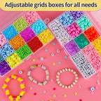 IOOLEEM 15 Grids Plastic Bead Organizer Box, Adjustable Dividers - Image 5