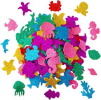 TTSAM Glitter Colorful Sea Animals Shapes Foam Stickers Self Adhesive Craft by TTSAM