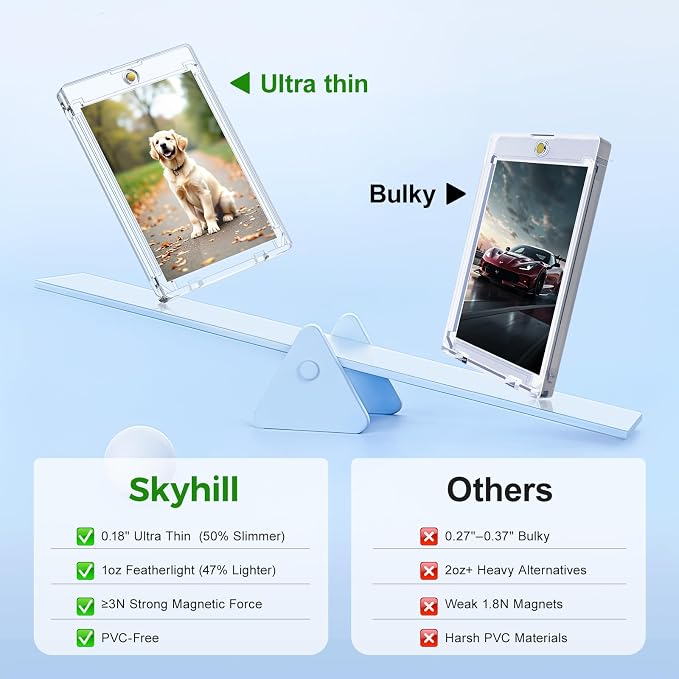 Skyhill 102ct Magnetic Card Holders, 35pt Acrylic One Touch Card Holder - Image 5