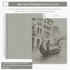 SuFly Gray Toned Sketch Pad, 85lb/130gsm Toned Gray Paper - Image 2