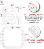 DABLINE 13 PCs Quilting Template Set Includes 8 Quilting Templates, Quilting - Image 4