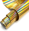 Holographic Gold Heat Transfer Vinyl Roll, Soft Metallic Foil HTV by MerryMade