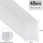 40 Pcs White Soft Felt Fabric Sheet 8" x 12" Assorted Color Felt Fabric Sheets - Image 2