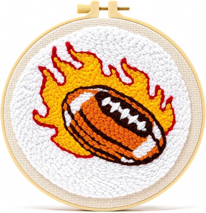 ZMYORAH American Football Punch Needle Kit by ZMYORAH