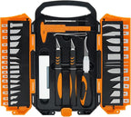 MANUFORE 34pcs Large Exacto Knife Set Craft Precision Knife Set Orange | by MANUFORE