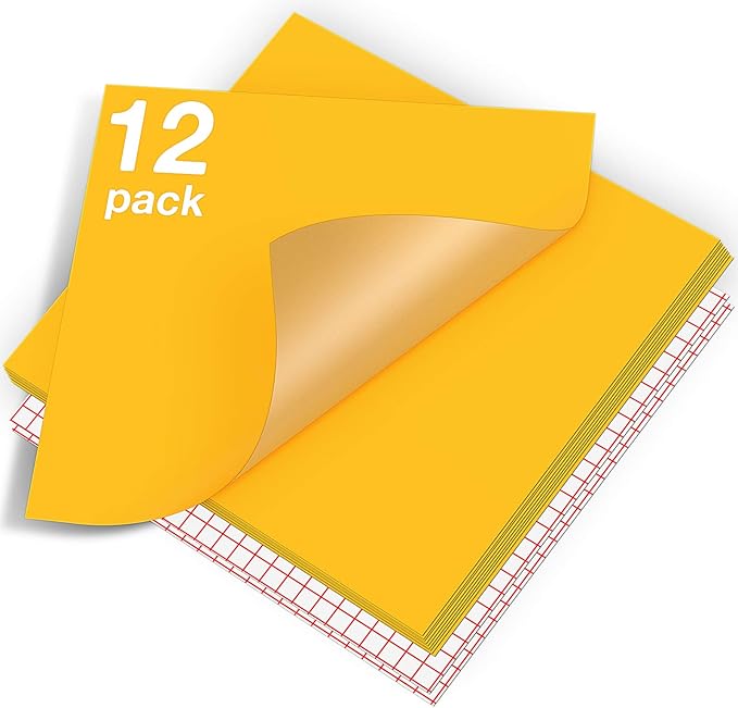 HTVRONT Glossy Yellow Permanent Vinyl 12 Pack 12x12 Compatible by HTVRONT
