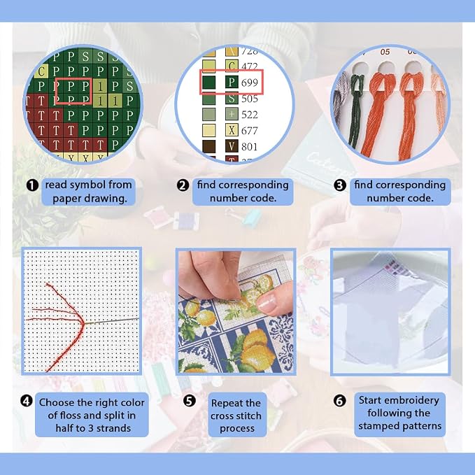 FREEBLOSS 11CT Cross Stitch Kit Stamped Cross Stitch Craft Kit - Image 4