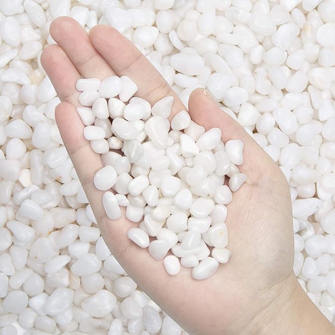 Natural Polished Decorative White Pebbles by OUPENG