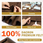 XSEINO Chocolate Brown Large Felt Fabric 72" X 36 ", 1.4 mm Thick Soft Felt - Image 4