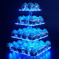 YestBuy 4 Tier Acrylic Cupcake Stand Afternoon Tea Cake Stand Large Cupcake by YestBuy