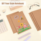 EOOUT 8 Pack Blank Kraft Notebooks, A5 Journals Notebook Bulk, Unlined Paper - Image 6