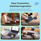 XPPen Deco mini7W V2 Wireless Drawing Tablet, 16384 Levels Pressure Digital - Image 3