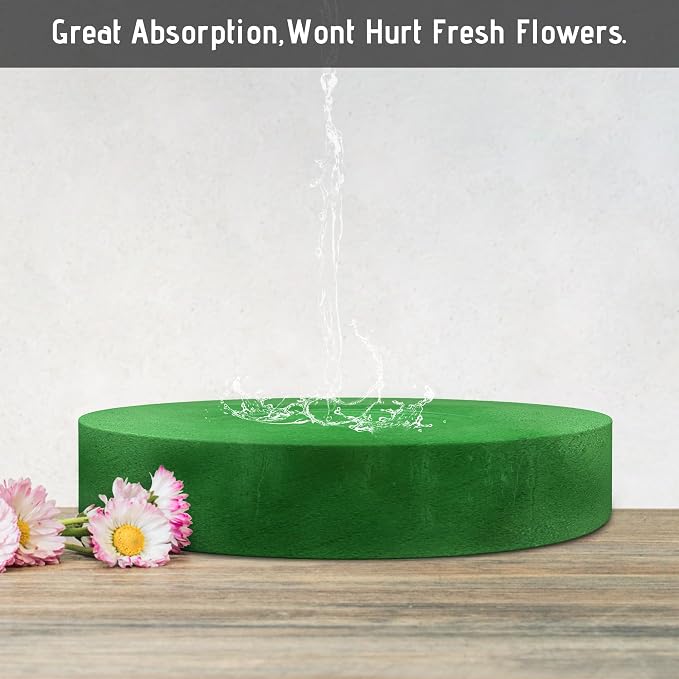 Max Shape Round Floral Foam Blocks, Large Dry Floral Foam - Image 2