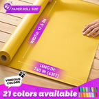 PerkHomy Orange Kraft Paper Roll 17.5" x 760" - Image 2