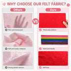 80 PCS Wool Blend Felt Sheets for Crafts 1 mm Thickness, 12 x 12 inches Felt - Image 4