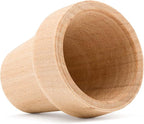 Woodpeckers Small Wooden Flower Pot 1-1/6 x 1-inch, 1 Flower Pots to Paint & - Image 5