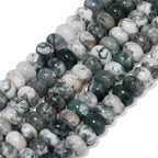 Songxi 5x8mm Natural Tree Agate Rondelle Beads, Gemstone - Image 3