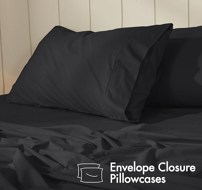 RUVANTI 100% Cotton Sheets – California King Percale Bedding, Cooling & - Image 5