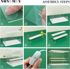 Acrylic Display Case with Light, Upgraded 3 Color Light & Adjustable Brightness - Image 7